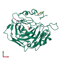 PDB entry 3m2y coloured by chain, front view.