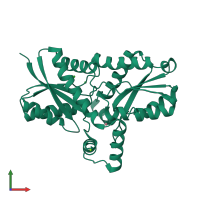 PDB entry 3m4z coloured by chain, front view.