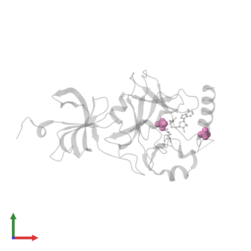 <div class='caption-body'>PDB entry 3m58 contains 2 copies of SULFATE ION in assembly 1. This small molecule is highlighted and viewed from the front.</div>