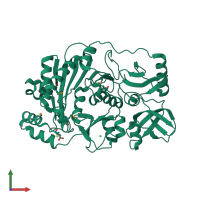 PDB entry 3m6x coloured by chain, front view.