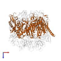 Exosome complex component Rrp41 in PDB entry 3m7n, assembly 1, top view.