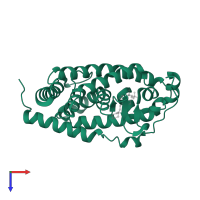 Vitamin D3 receptor in PDB entry 3m7r, assembly 1, top view.