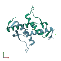 PDB entry 3m92 coloured by chain, front view.