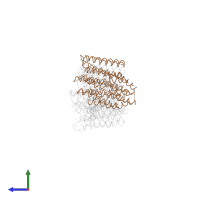 NADH-quinone oxidoreductase subunit NuoM in PDB entry 3m9c, assembly 1, side view.