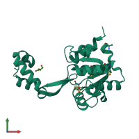 PDB entry 3m9l coloured by chain, front view.
