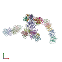 PDB entry 3m9s coloured by chain, front view.