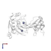 ZINC ION in PDB entry 3ma2, assembly 1, top view.