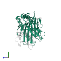 Antigen-presenting glycoprotein CD1d1 in PDB entry 3ma7, assembly 1, side view.