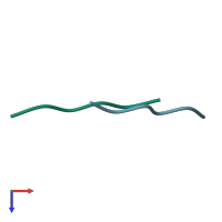 PDB entry 3md5 coloured by chain, top view.