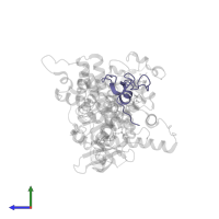 Protein Tat in PDB entry 3mia, assembly 1, side view.