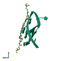 PDB entry 3mij coloured by chain, side view.