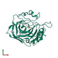 PDB entry 3ml5 coloured by chain, front view.