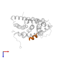 Nuclear receptor coactivator 2 in PDB entry 3mnp, assembly 1, top view.