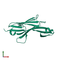 Ig-like domain-containing protein in PDB entry 3moq, assembly 1, front view.