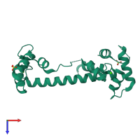 PDB entry 3mse coloured by chain, top view.