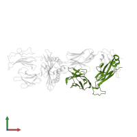 beta chain of the TK3 TCR in PDB entry 3mv9, assembly 1, front view.