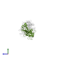 beta chain of the TK3 TCR in PDB entry 3mv9, assembly 1, side view.