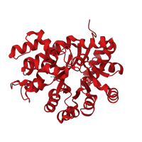 The deposited structure of PDB entry 3mvt contains 2 copies of CATH domain 3.20.20.140 (TIM Barrel) in Adenosine deaminase. Showing 1 copy in chain A.