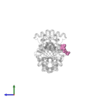 [(2R,3S,4R,5R)-5-(6-azanyl-8-oxo-7H-purin-9-yl)-3,4-dihydroxy-oxolan-2-yl]methyl dihydrogen phosphate in PDB entry 3mwk, assembly 1, side view.