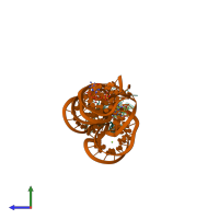 PDB entry 3mxh coloured by chain, side view.