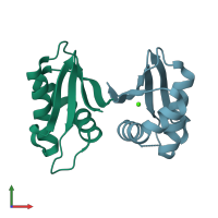 PDB entry 3n01 coloured by chain, front view.