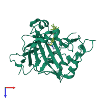 PDB entry 3n0n coloured by chain, top view.