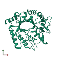 PDB entry 3n11 coloured by chain, front view.