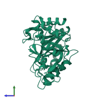 PDB entry 3n11 coloured by chain, side view.