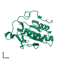 PDB entry 3n1r coloured by chain, front view.