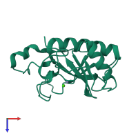PDB entry 3n1r coloured by chain, top view.