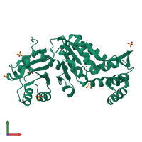 PDB entry 3n28 coloured by chain, front view.