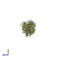 PDB entry 3n2k coloured by chain, side view.