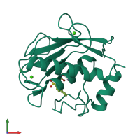 PDB entry 3n2v coloured by chain, front view.
