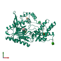PDB entry 3n2z coloured by chain, front view.