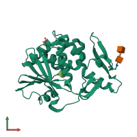 PDB entry 3n31 coloured by chain, front view.