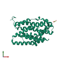 PDB entry 3n37 coloured by chain, front view.