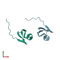 PDB entry 3n3f coloured by chain, front view.