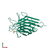 PDB entry 3n3h coloured by chain, front view.