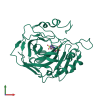 PDB entry 3n3j coloured by chain, front view.