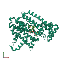 PDB entry 3n45 coloured by chain, front view.