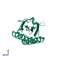 PDB entry 3n4h coloured by chain, side view.