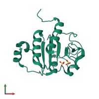 PDB entry 3n4j coloured by chain, front view.