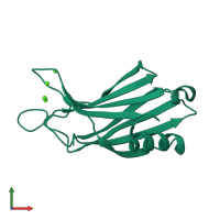PDB entry 3n5a coloured by chain, front view.