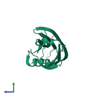 PDB entry 3n5a coloured by chain, side view.