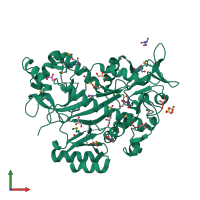 PDB entry 3n6x coloured by chain, front view.