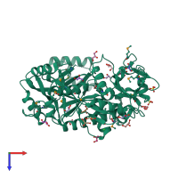 PDB entry 3n6x coloured by chain, top view.