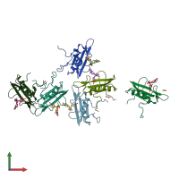 PDB entry 3n84 coloured by chain, front view.