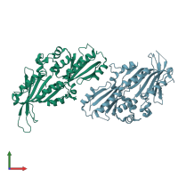 PDB entry 3n89 coloured by chain, front view.