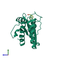 PDB entry 3n8i coloured by chain, side view.