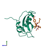 PDB entry 3n8m coloured by chain, side view.